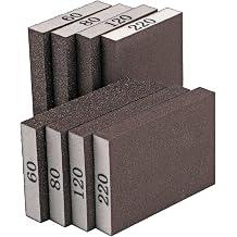 8 Pack Sanding Sponge Block, Wet Dry Sandpaper Sand Paper for Drywall Wood | 60/80/120/220 Grit Assortment, Washable & Reusable for Wall Metal Glasses Furniture Sanding & Polishing