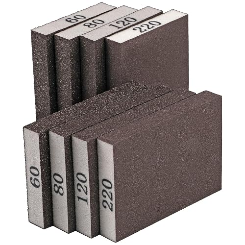 8 Pack Sanding Sponge Block, Wet Dry Sandpaper Sand Paper