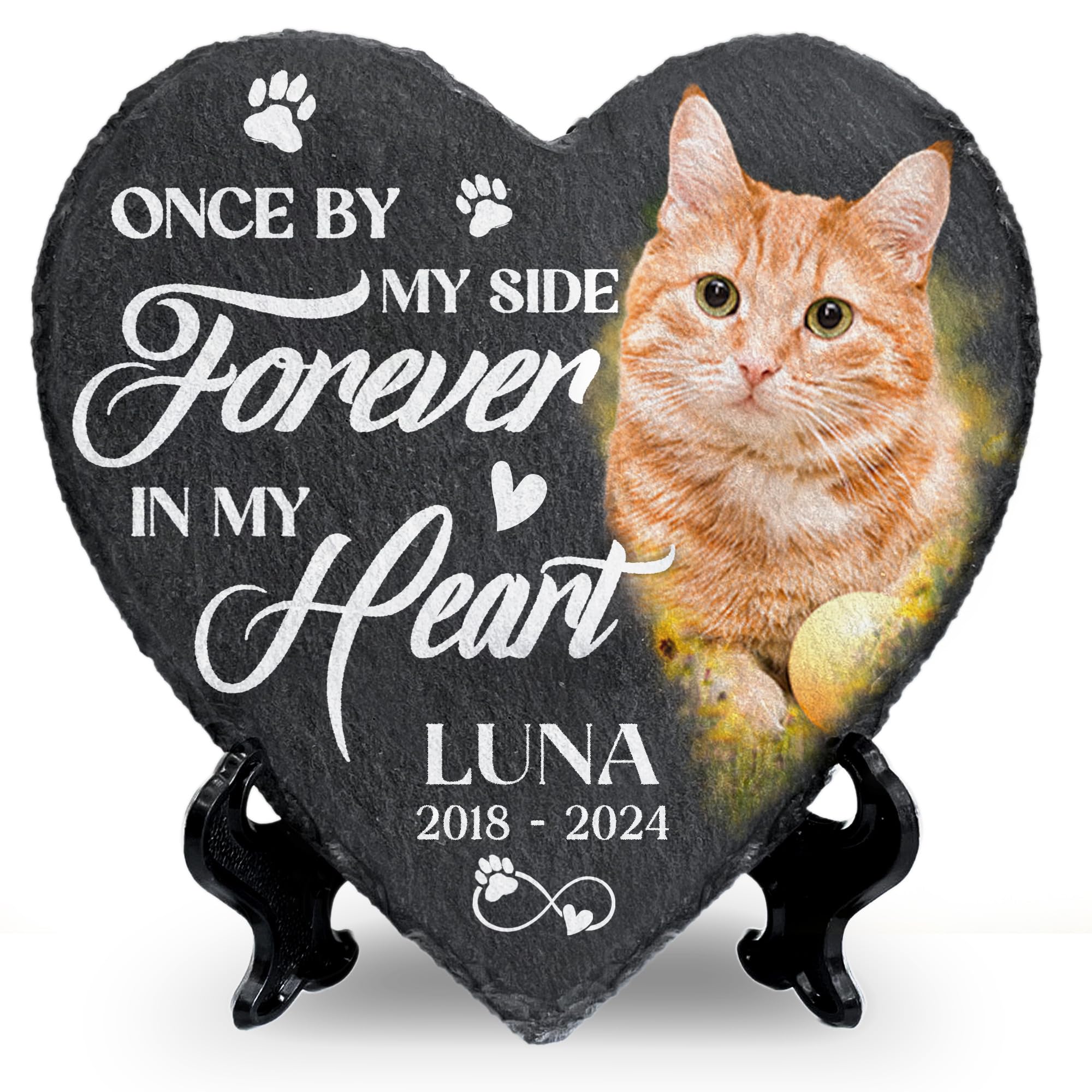 Personalized Cat Memorial Stones Outdoor, Gravestones for Cats, Cat Remembrance Gifts, Cat Loss Sympathy Gift, Pet Memorial Stone for Loss of Cat, Pet Memorial Stones, ?Cat in Loving Memory Stone