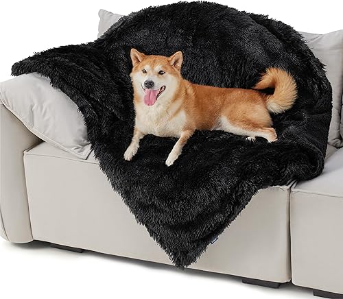 Miniatura 5 de Bedsure Mantas impermeables para perros grandes  Manta calmante de gatos para cama, protector lavable, manta larga de piel sintética para cachorros,