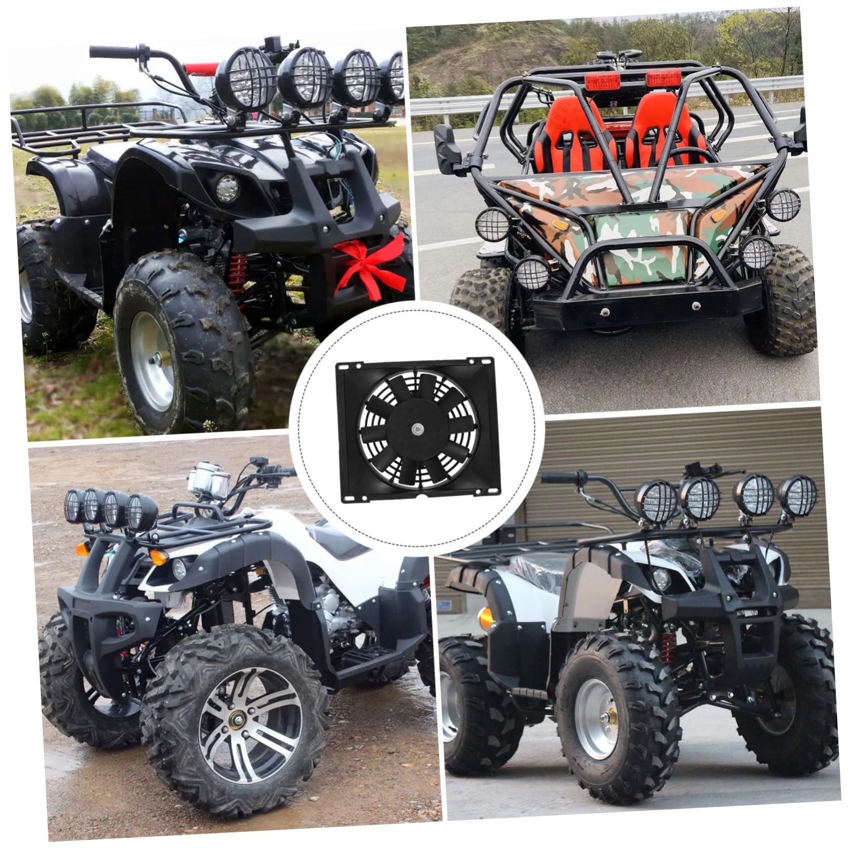 ULTECHNOVO Radiatore Olio Elettrica Silenziosa per Raffreddamento Motore Atv Motocross Quad Ricambio Resistente