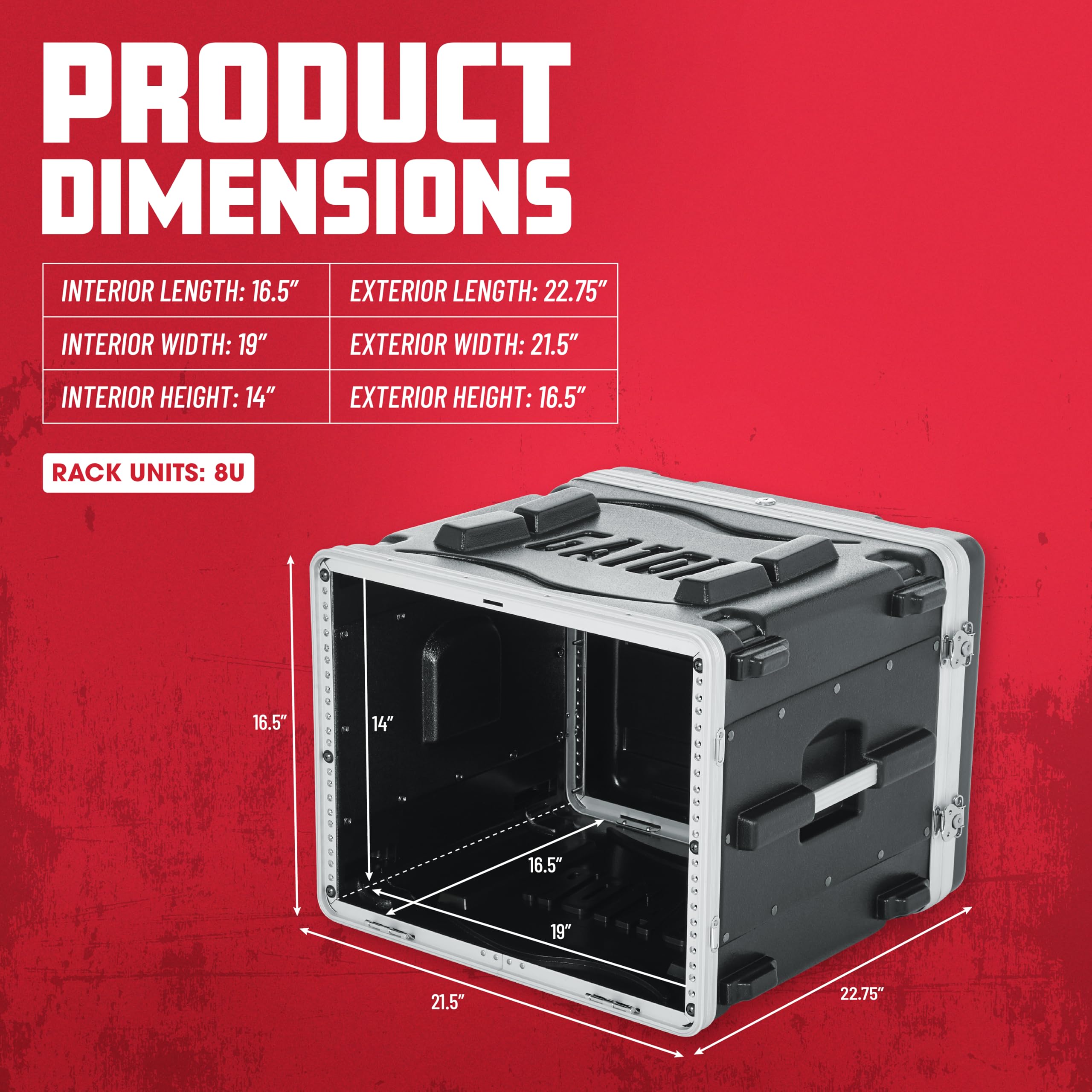 GATOR ゲーター ラックケース 軽量PE製 8U GRR-8L 新品 Amazon.com: Gator Cases Lightweight Molded 8U Rack Case with