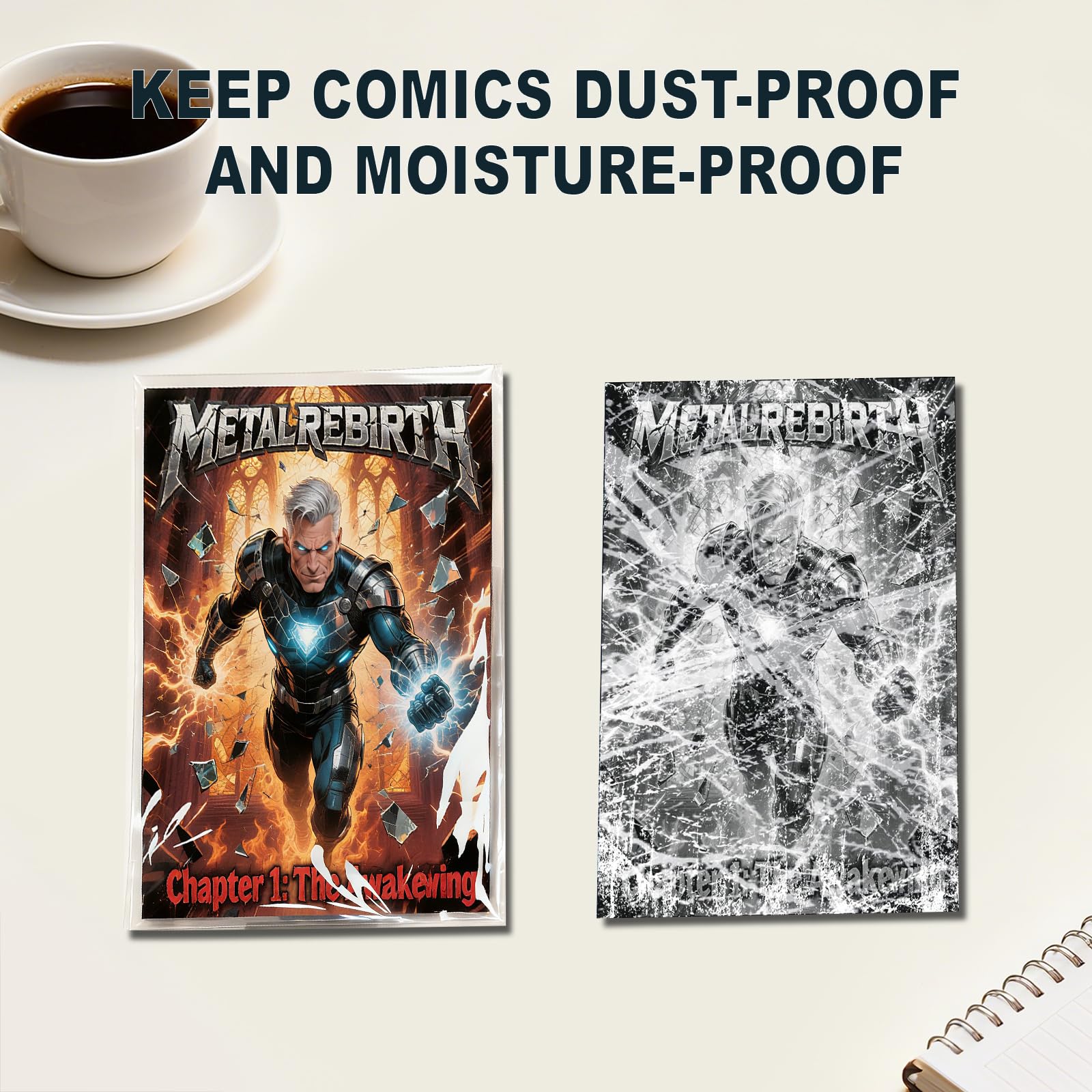 200ct Resealable Current Comic Bags - Acid-Free & Crystal Clear Comic Sleeves 6-7/8" x 10-1/2", Protect, Storage and Display Standard-Sized Modern Comics Collections