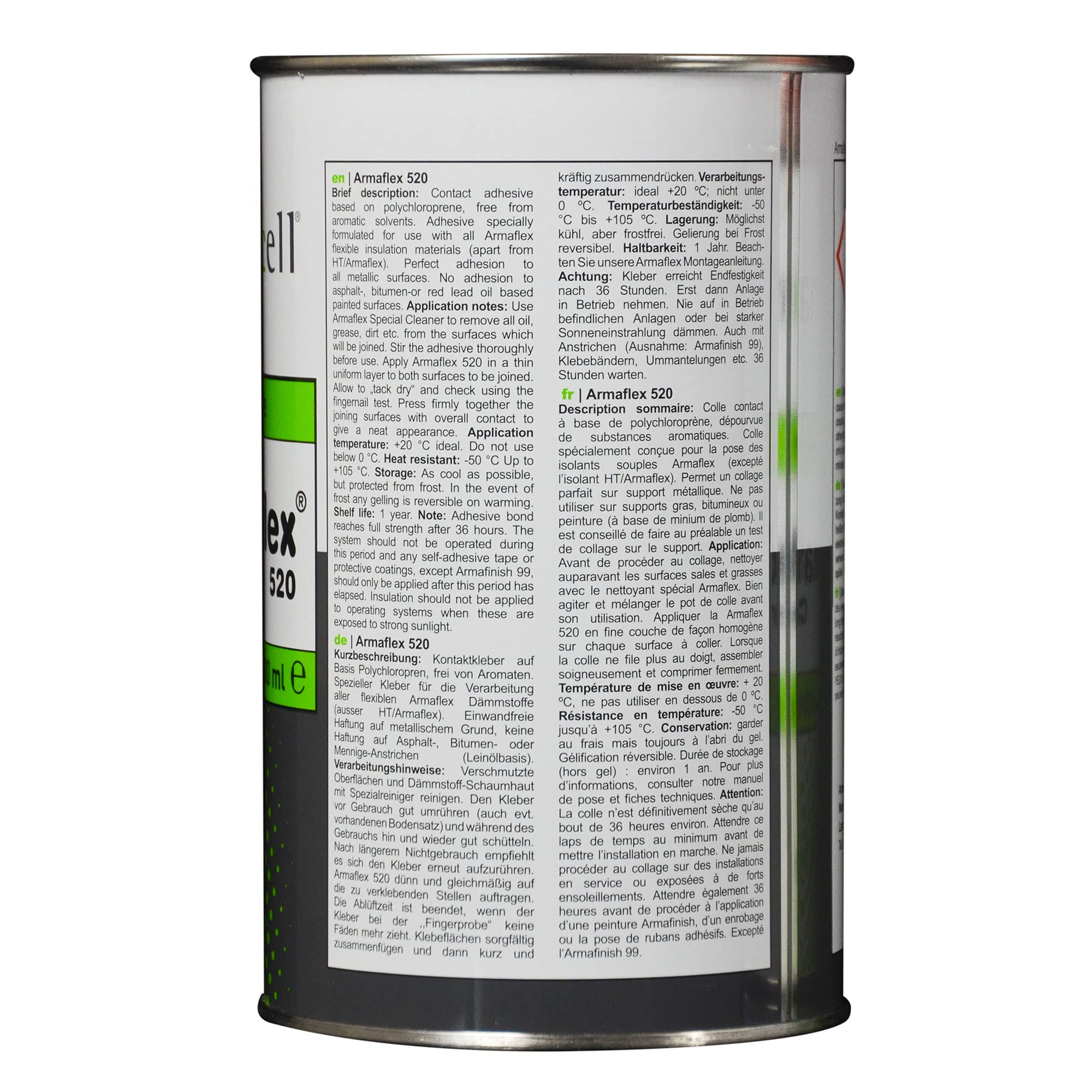 Armaflex Armacell 520 - Adhesivo para placas de caucho y mangueras (lata de 1,0 L, incluye cordón original Scorprotect)