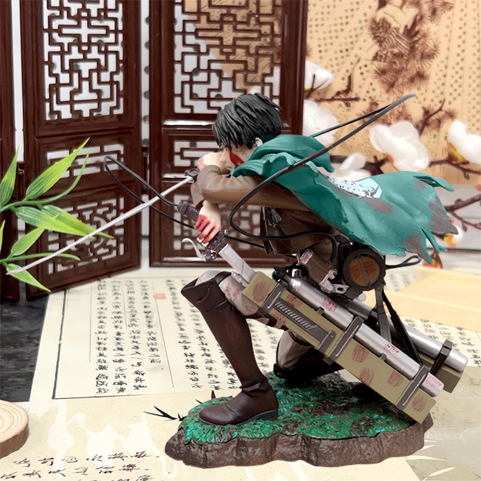 Estatua De Levi Ackerman, Adornos Levi Ackerman, Estatua De Decoración De Oficina De Personaje De Anime, Modelo Scout de PVC, Decoración De Oficina Para Los Fans