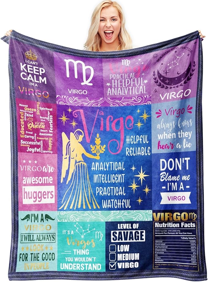 Virgo Gifts for Women – Zodiac Throw Blanket 50