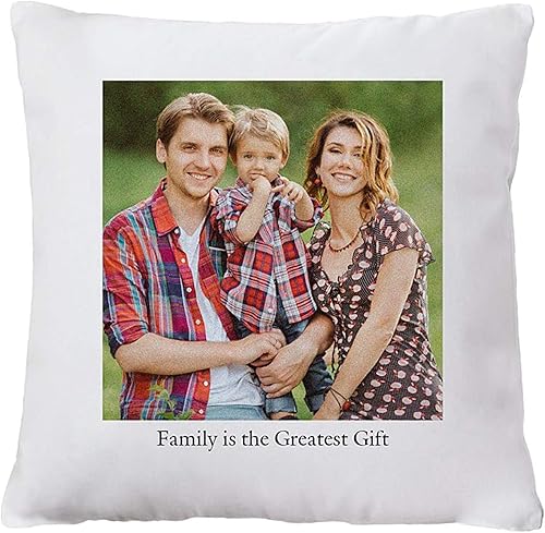 Let's Make Memories Almohada de fotos personalizada, para mamá, para ella, foto con mensaje, 15 pulgadas cuadradas.