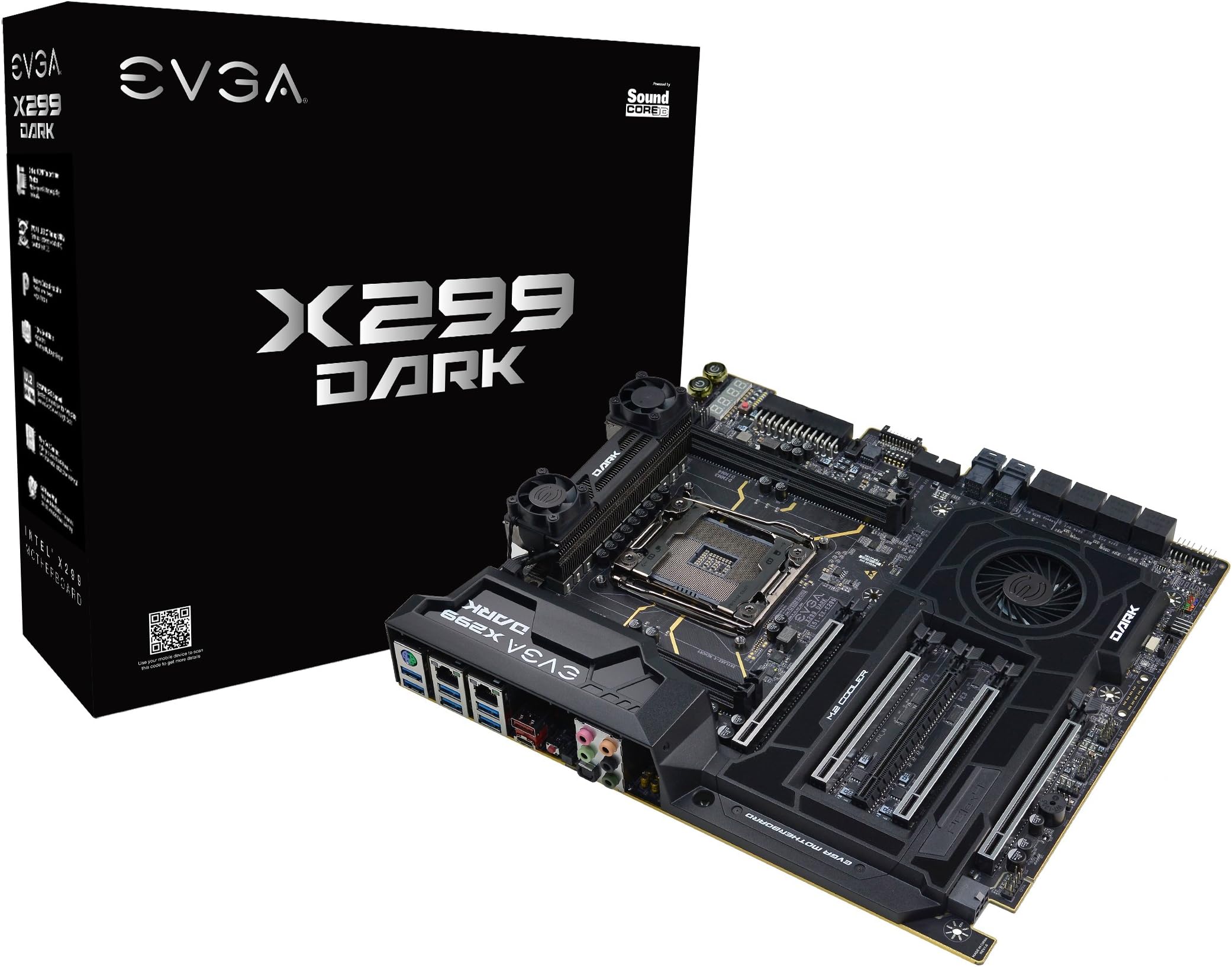 EVGA X299 Dark, LGA 2066, Intel X299, SATA 6Gb/s, USB 3.1, USB 3.0, EATX, Intel Motherboard 151-SX-E299-KR