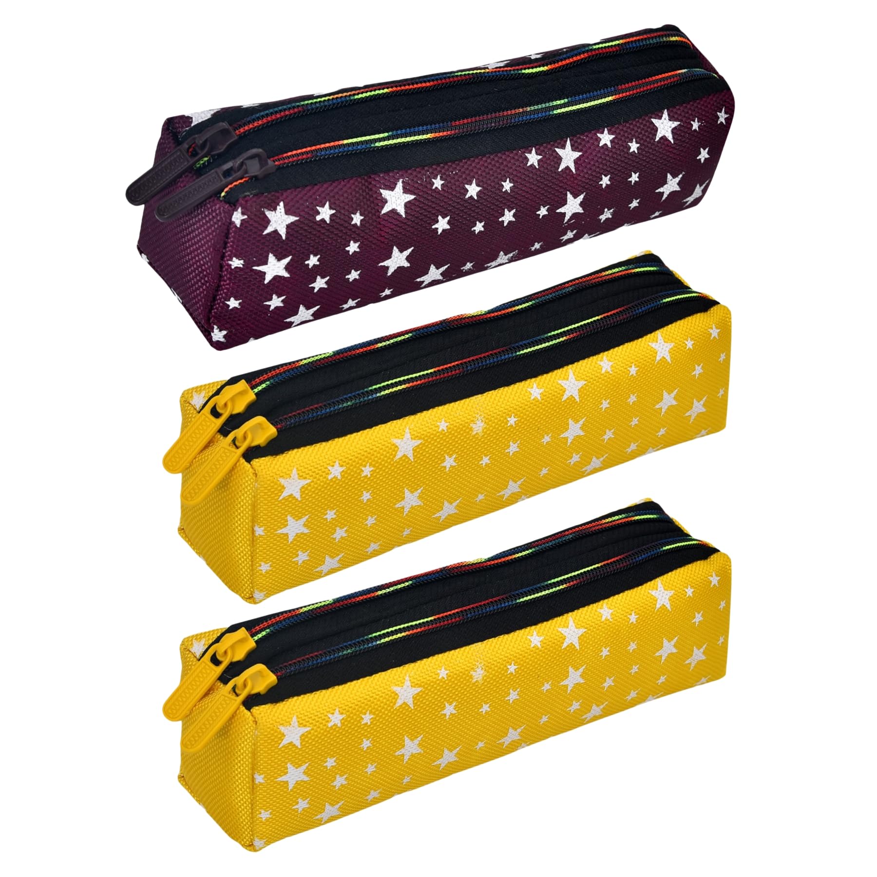 Heart Home Pencil Pouch|Rexine Stationary Pouch|Pencil Utility Pouch|School Pencil Case for Kids|Pen-Pencil Box for Kids|2 Zipper Pencil Organizer|Star Pencil Pouch|Pack of 3|Multi (B0CPFMNP8R) Amazon Price History, Amazon Price Tracker