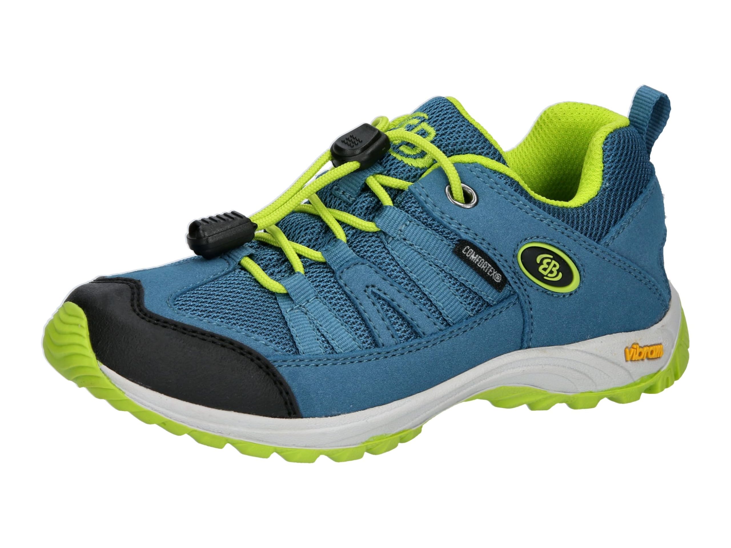 Brütting Ohio Low Trail Running Shoe, Petrol Lemon, 4 UK