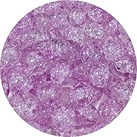 Vista 10 de 100 piezas de cuentas de vidrio craquelado de 8 mm redondas de cristal transparente para manualidades, cuentas espaciadoras de cristal para joyería