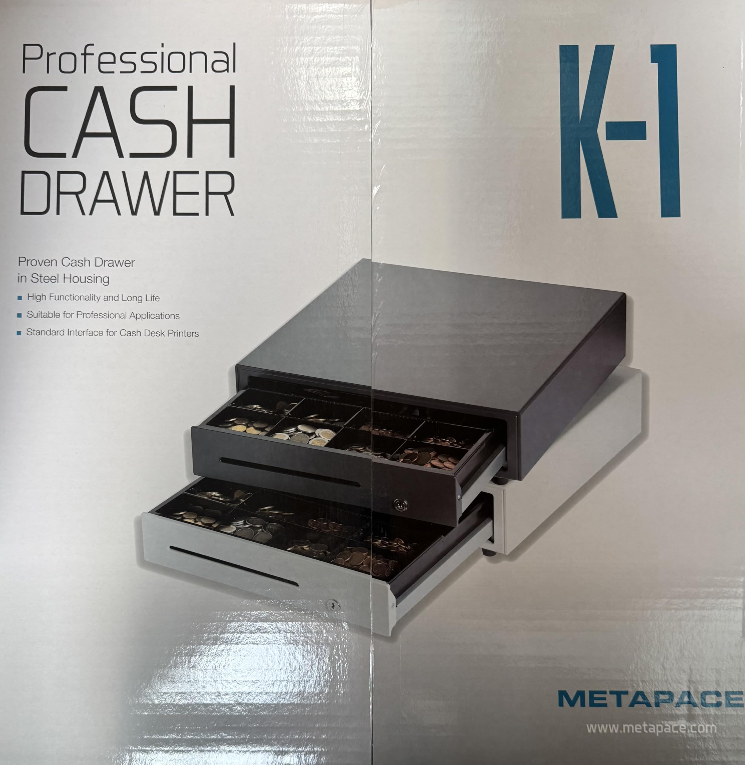 Kasse Metapace K-1 Kassenschublade *weiß* (META-K1W)
