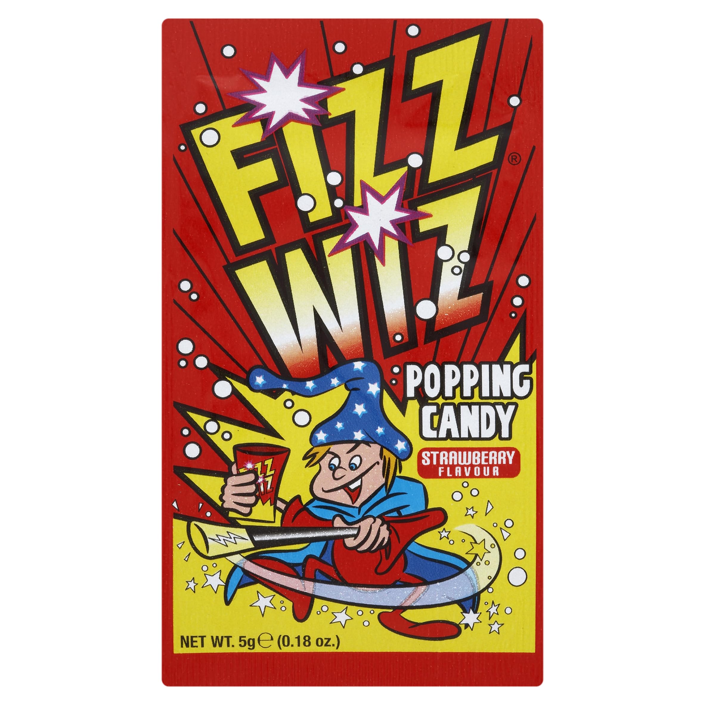 Fizz Wizz Strawberry Flavour Popping Candy (Sold Singly)