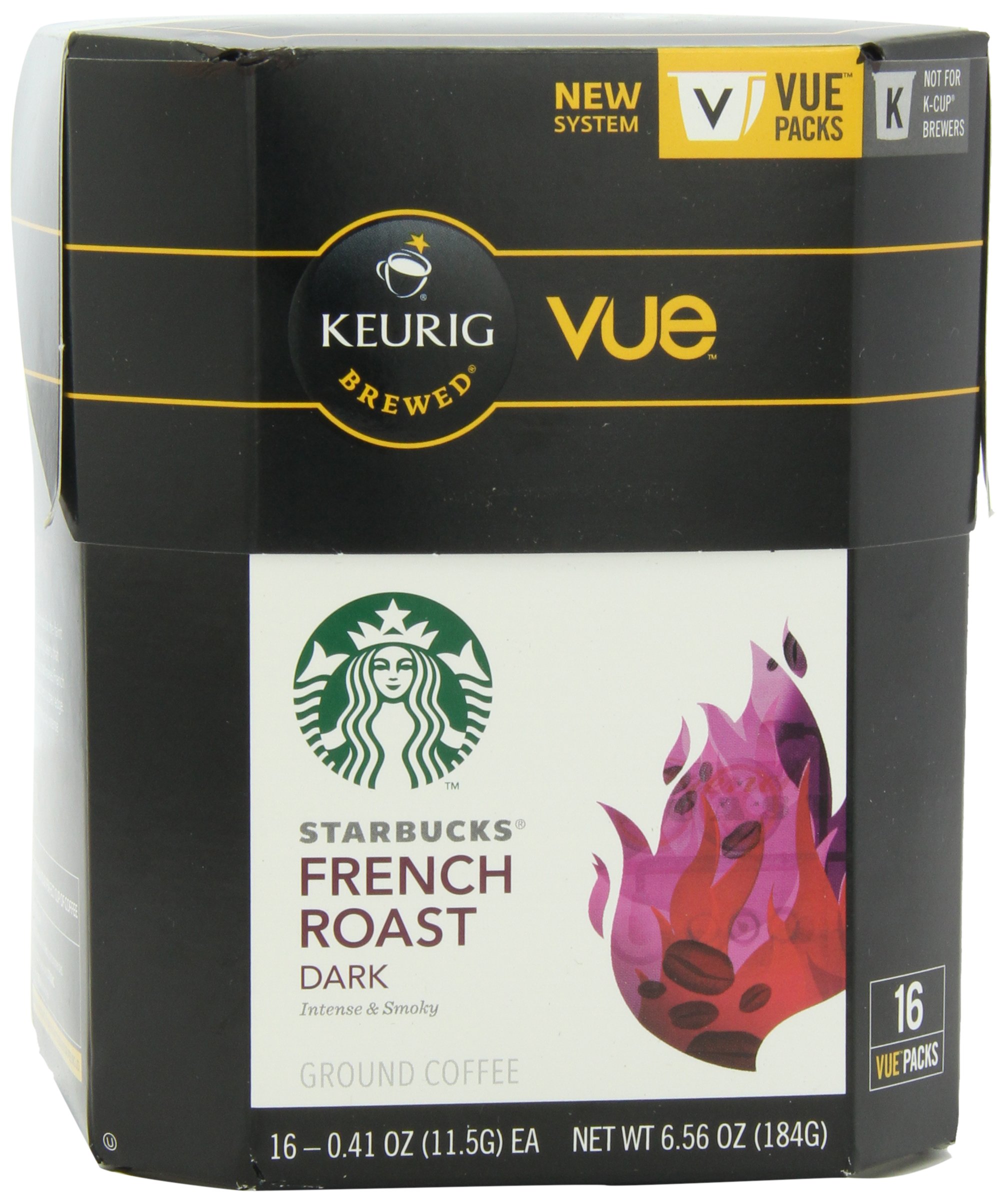 Keurig Starbucks 16 Count French Roast Dark Vue Coffee Pods