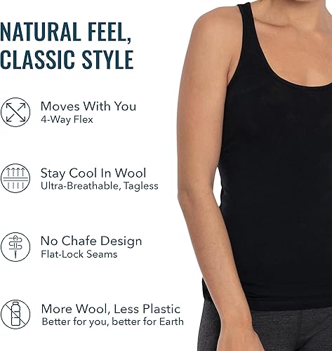 Miniatura 3 de Woolly - Camiseta sin mangas de merino para mujer Certificado RWS Suave, sin olor y diseño Seattle