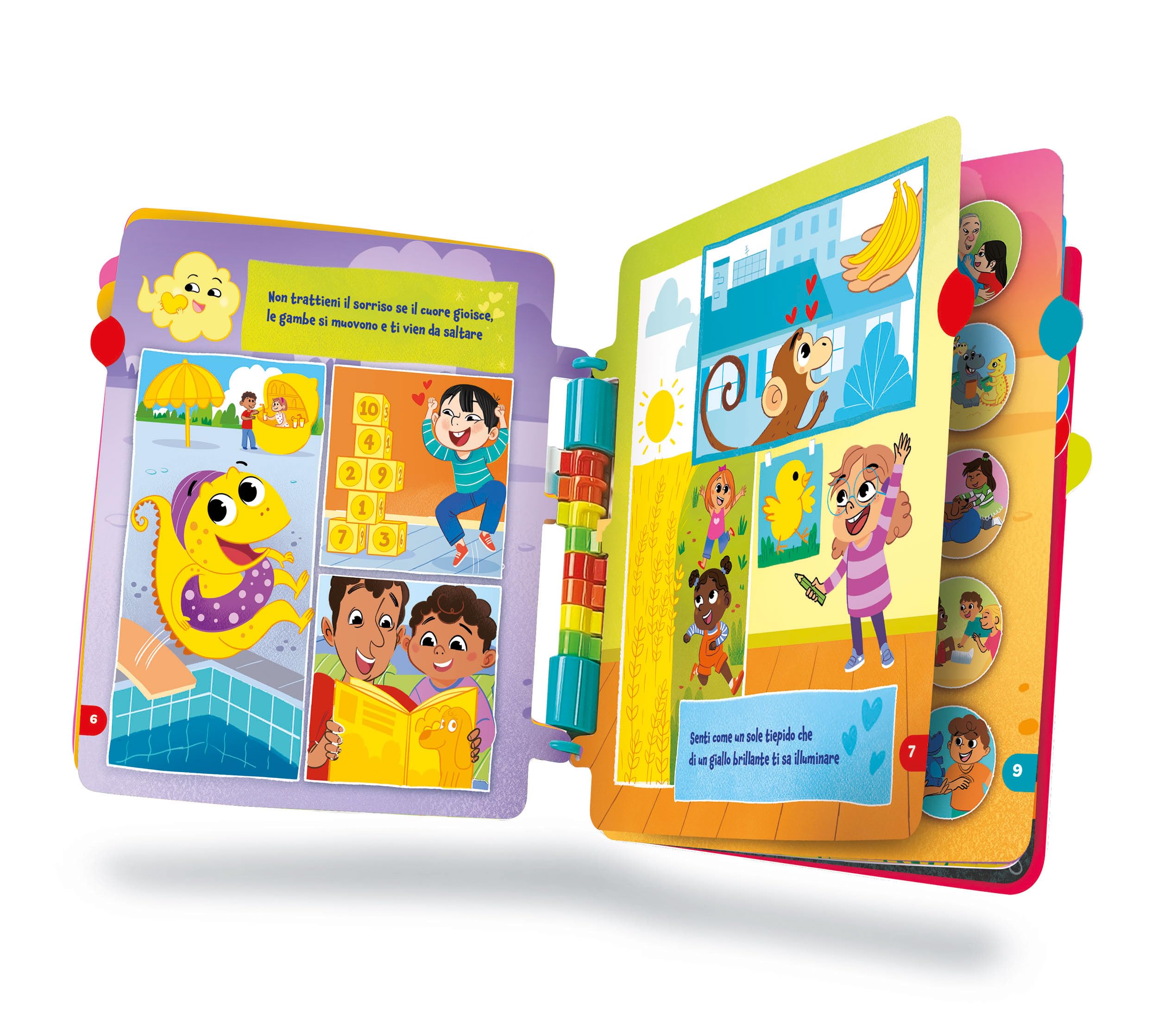 Clementoni Sapientino - Girapagina Emozioni e Colori, Gioco Educativo Bambini 3-5 Anni, Libro Interattivo per Imparare a Leggere e Scoprire Le Emozioni, Lingua Italiana, 16645