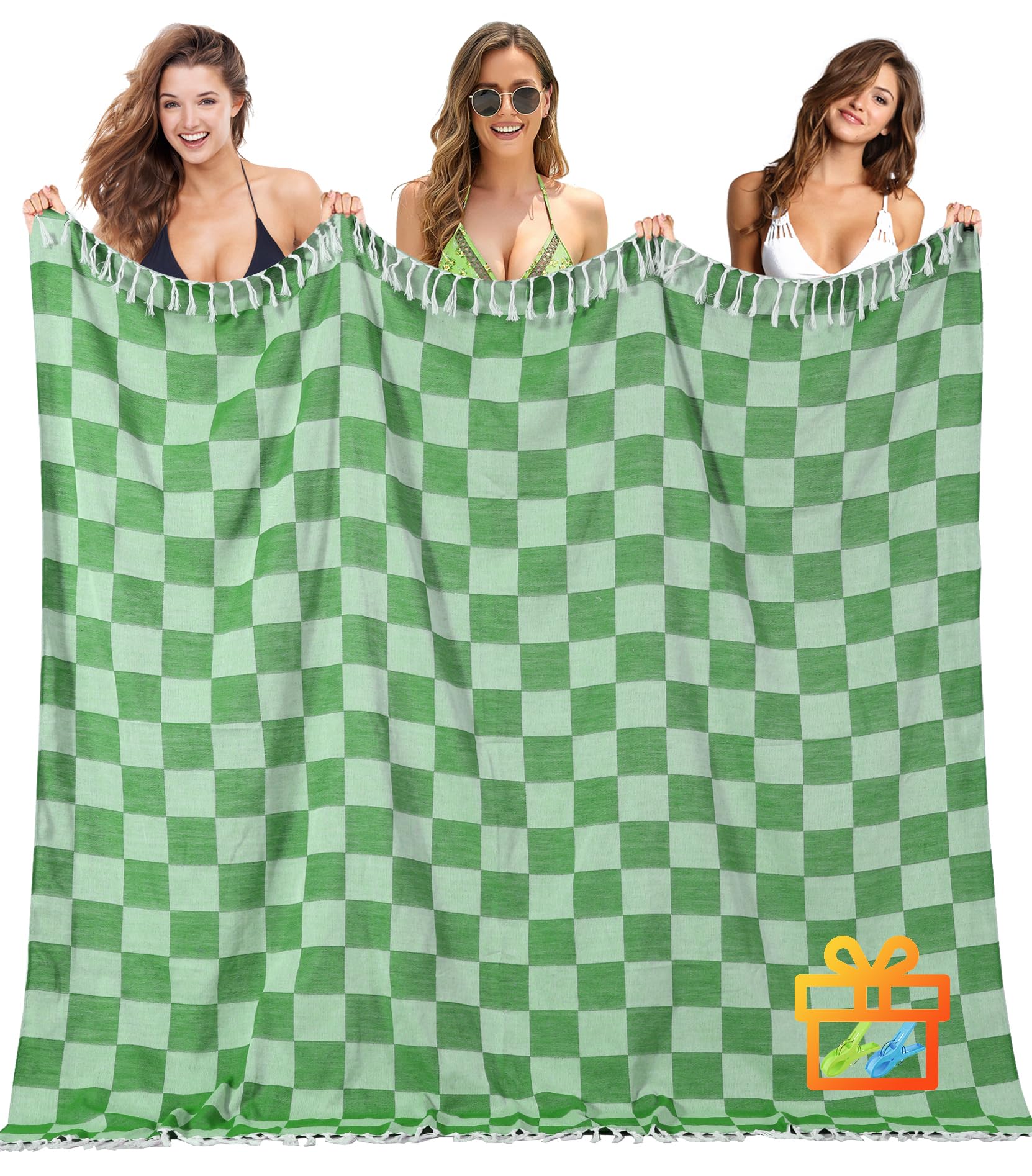 Antfuny Giant Beach Towel Blanket Autumn Outing Stuff for Women & Men Road Trip Camping Gear Ship Cruise Gear Must Haves Extra Large XXL Teal Plain