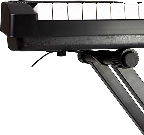 Miniatura 22 de Taburete resistente RockJam Xfinity con doble X para piano, premontado, con correas de bloqueo