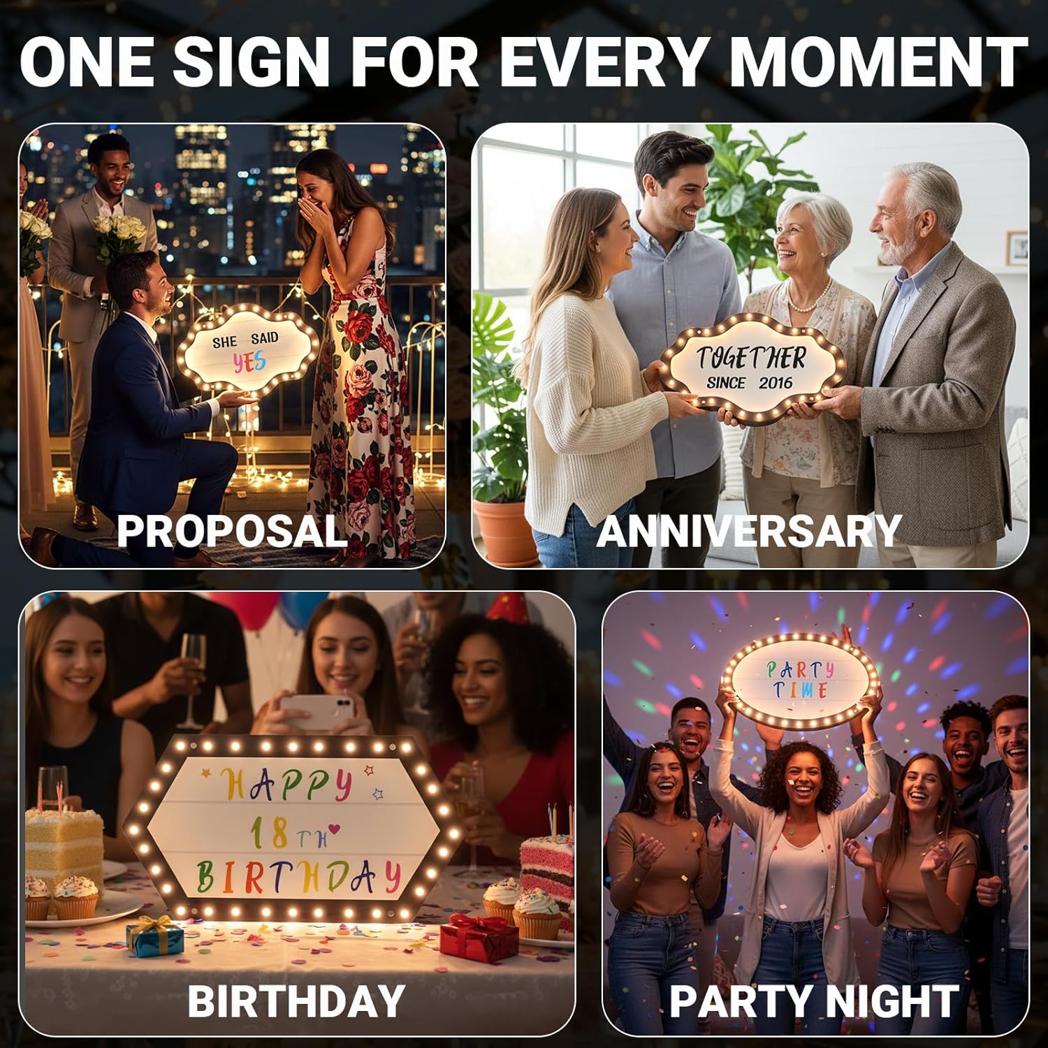 Bottle Girl Sign for Wedding Birthday Party, Custom LED Marquee Signs 20 Inch Light Up Letter Board for Reception, Portable Anniversary Engagement VIP Bottle Service Decor (Battery Case)