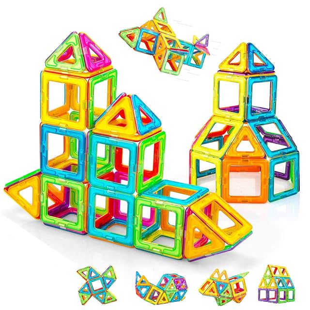 Condis 62 Piezas Bloques de Construcción Magnéticos para Niños