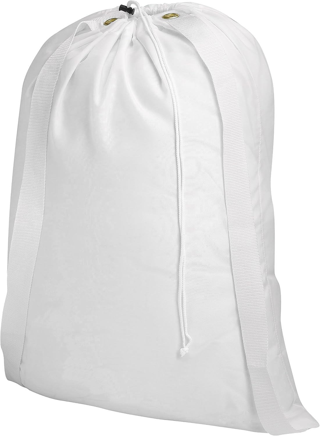 Handy Laundry Backpack Laundry Bag – Heavy Duty Nylon, Rip & Tear Resistant, Drawstring Closure, 22" x 28", Holds 2 Loads, Machine Washable, Ideal for College Dorm, Travel & Home – White