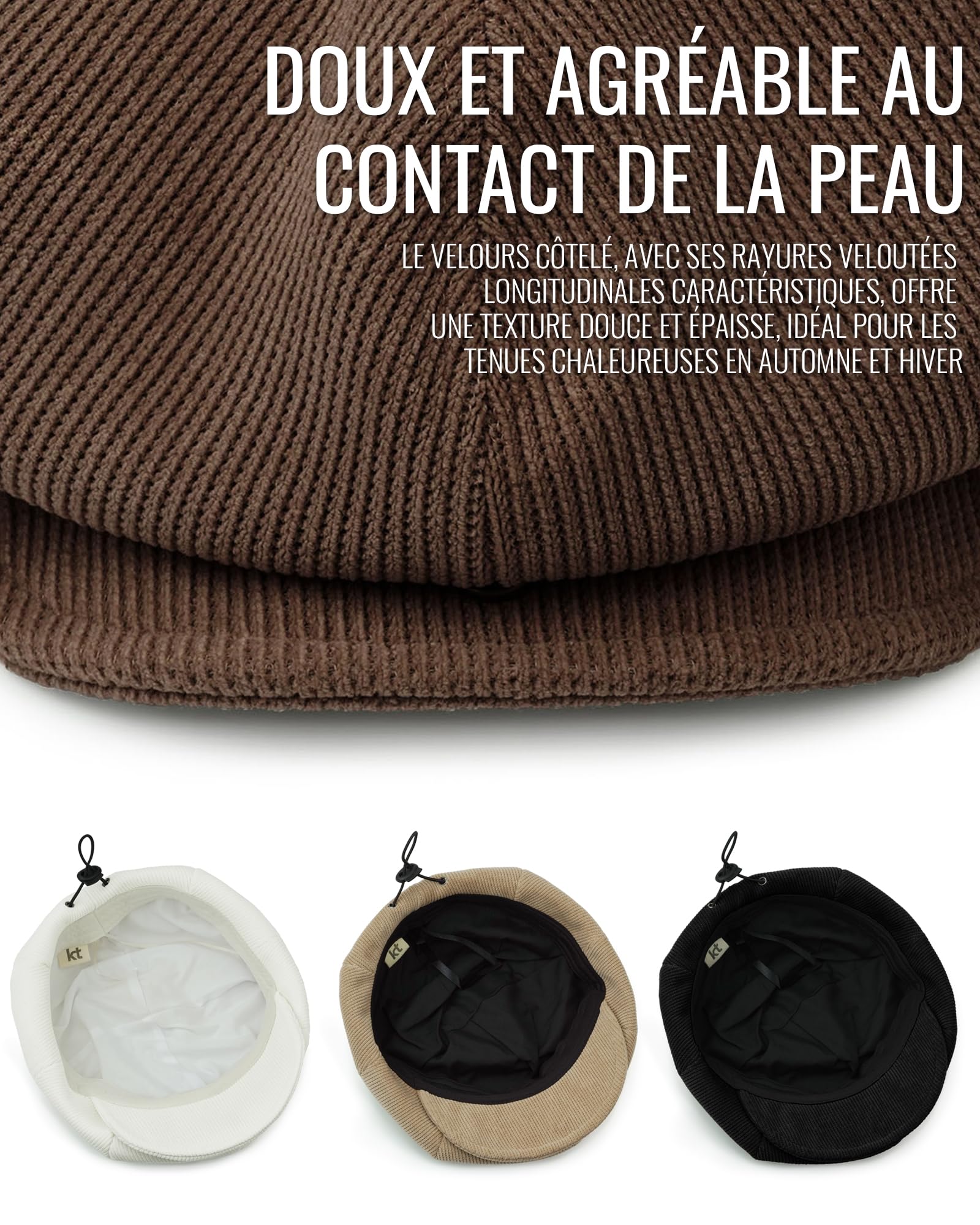 CLAPE Casquette Homme Gavroche Casquette Shelby Vintage Cotton Baker Boy Hat Casquette Newsboy Casquette Beret Homme Reglable