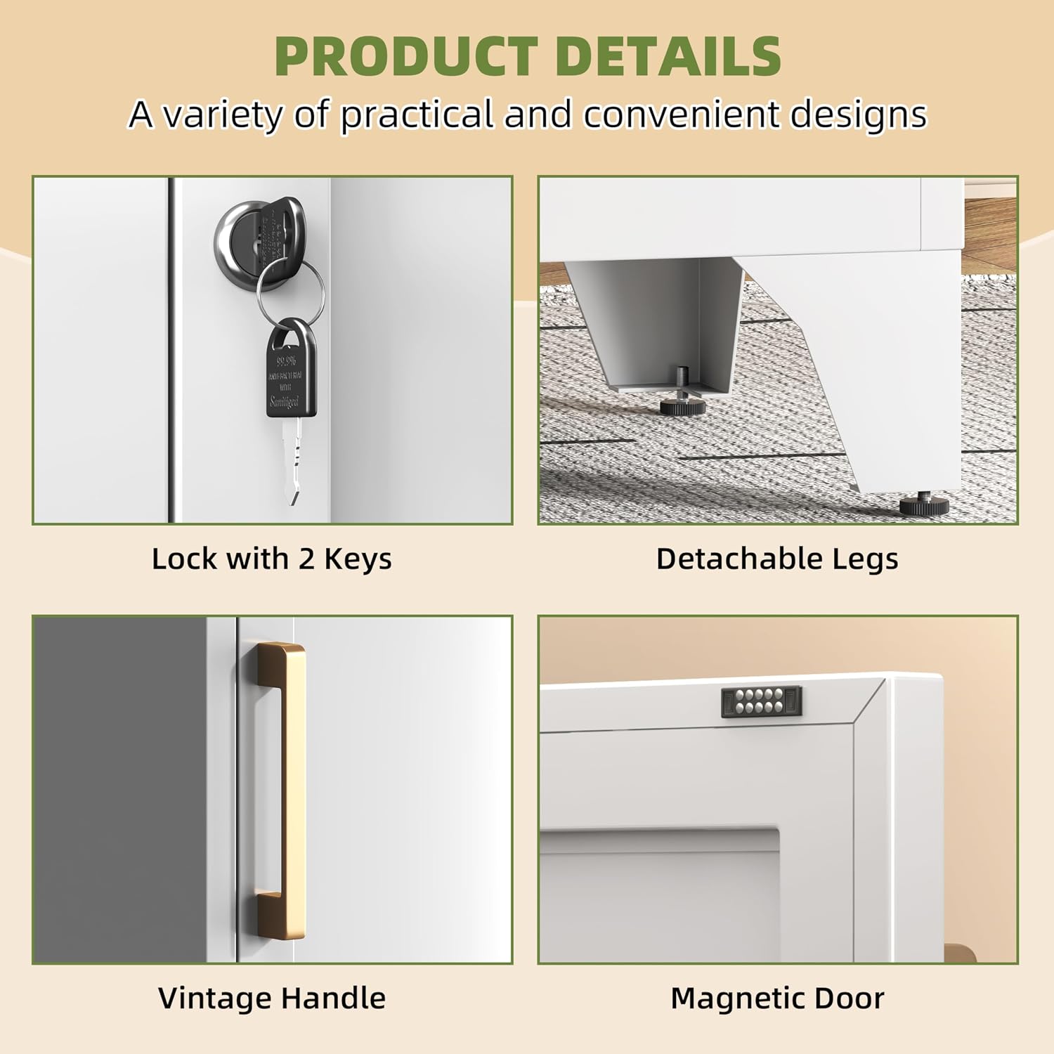 Metal Locker Storage Cabinet, Lockable Employees Metal Locker Cabinet with Door, 46''H Home Office Storage Lockers, Small Locker Cabinet for Office, School, Gym
