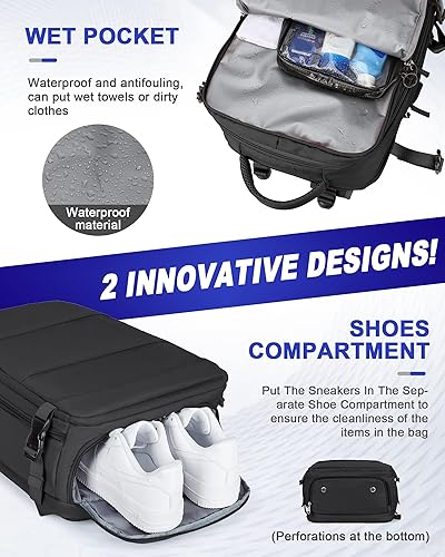 Miniatura 4 de Mochila para mujeres y hombres, bolsa de viaje, resistente al agua, mochila para senderismo, mochila para computadora portátil universitaria,