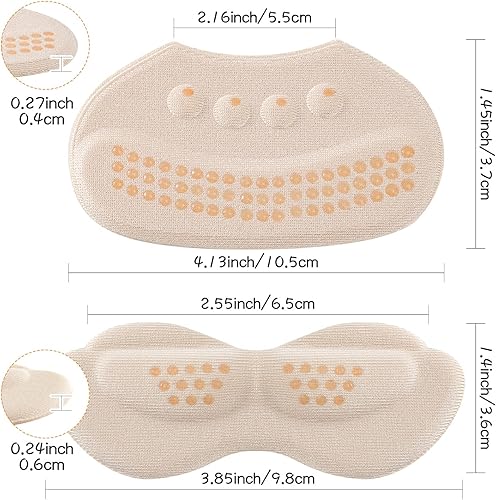 Miniatura 4 de Almohadillas adhesivas para el talón, inserciones adhesivas en la parte trasera del talón para zapatos demasiado grandes y sueltos, protectores de
