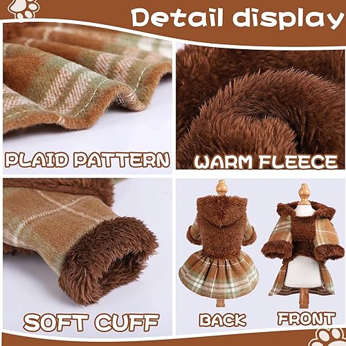 Miniatura 5 de Ropa de invierno y otoño para perros pequeños, suéter cálido de forro polar para cachorros, chihuahua, Yorkie, traje de ropa, XXS  M, suéter para