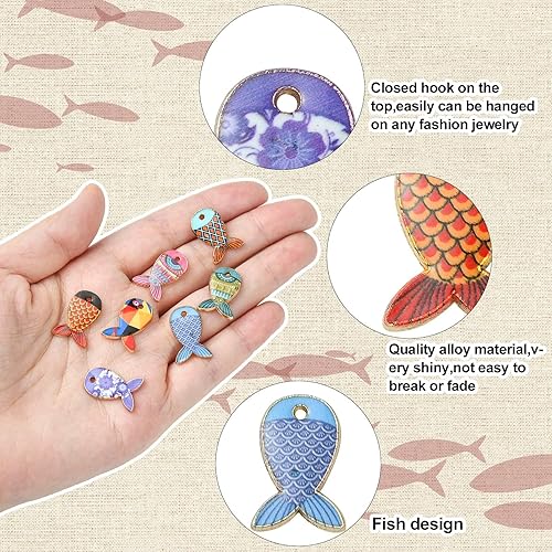 Miniatura 3 de KitBeads Dijes de aleación esmaltada de estilos mixtos para hacer pulseras y pulseras a granel, Esmalte, No es una piedra preciosa