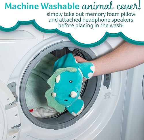 Miniatura 7 de MELODY MATES Almohada de felpa calmante con melodía musical que reproduce música desde un dispositivo conectado inalámbrico para calmar a niños y