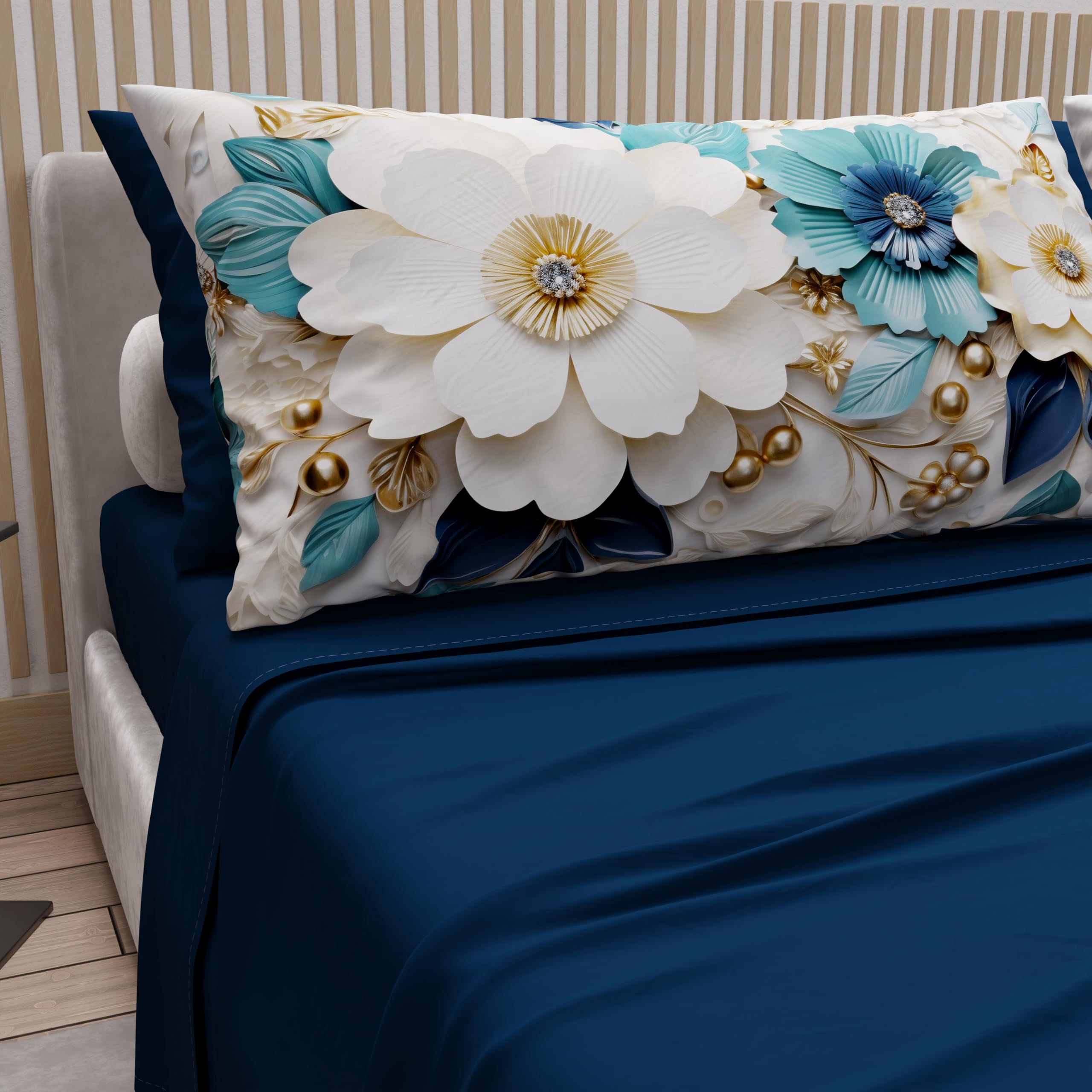 PETTI Artigiani Italiani, Cotton Sheets with Pillowcases in Digital Print, Single Bed Sheet, Single Bed Set
