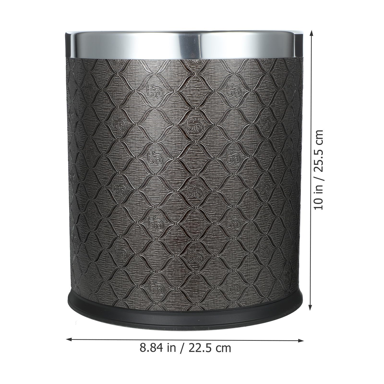CLISPEED Cubo de Basura Doméstico de Plástico, Papelera de Cocina sin Tapa, Negro, Fácil de Usar, Diseño Sencillo, para Baño y Oficina, para Dormitorio