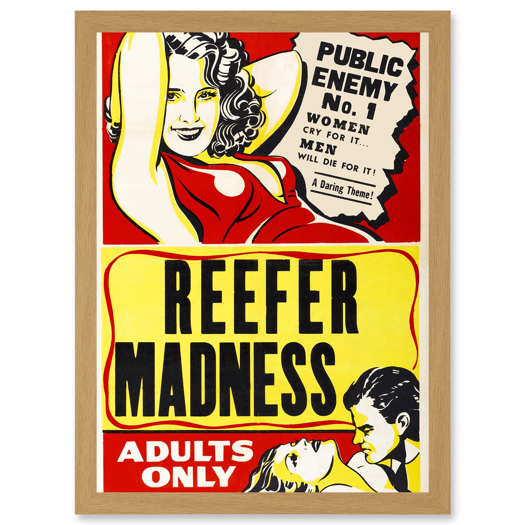 Artery8 Movie Reefer Madness Drama Cannabis Marijuana Weed Prohibition Artwork Framed Wall Art Print A4