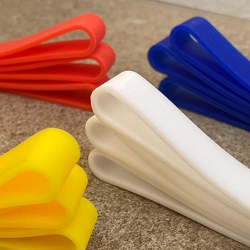 Miniatura 6 de Mikily's Paquete de 12 bandas de goma grandes de silicona elásticas largas correas de envoltura para portapapapeles, cuadernos, suministros de