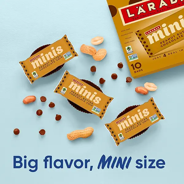 Larabar Minis Peanut Butter Chocolate Chip, Gluten Free Vegan Fruit and Nut Bars, 7.8 oz, 10 Ct 4