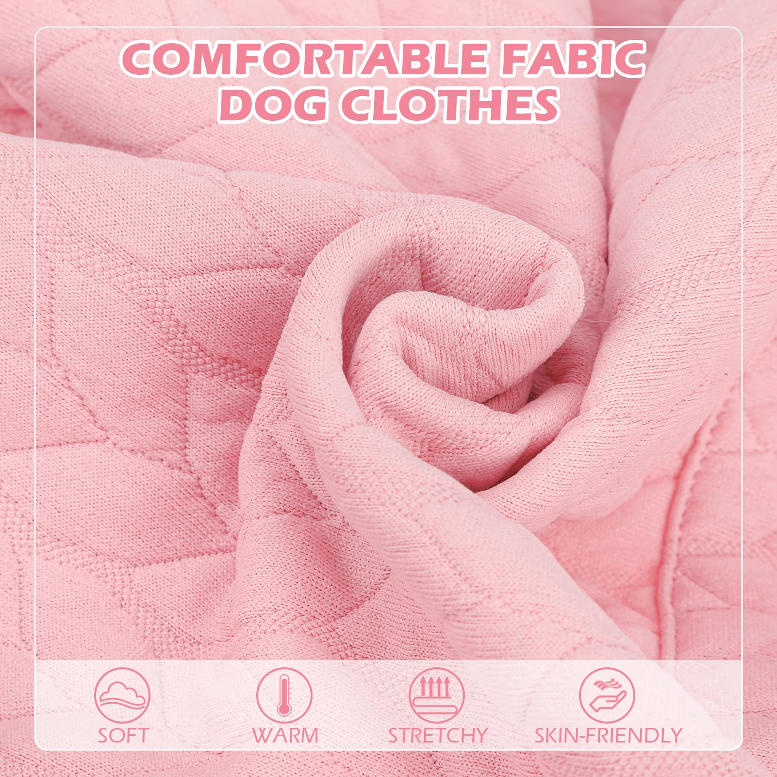 EXPAWLORER Dog Hoodie,Warm Pet Clothes for Small Medium Large Dogs Gril Boy,Dog Sweatshirt Puppy Sweater with Pouch for Cold Weather Fall Winter,Dog Cat Hooded Coat Apparel,Pink M