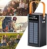Solar Powers Bank 50000mah - 120w Portable Charger Fast Charging Powers Bank With Built-in Cables, Outdoor Solar Survival Charger, For Camping, Hiking, Travel,Backpack Gear, For Smart Devices