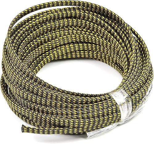 Miniatura 21 de Othmro Fundas de cable trenzadas flexibles de PET de 16.4 pies de longitud, 0.62 pulgadas de ancho, fundas de malla de alambre flexibles para TV,