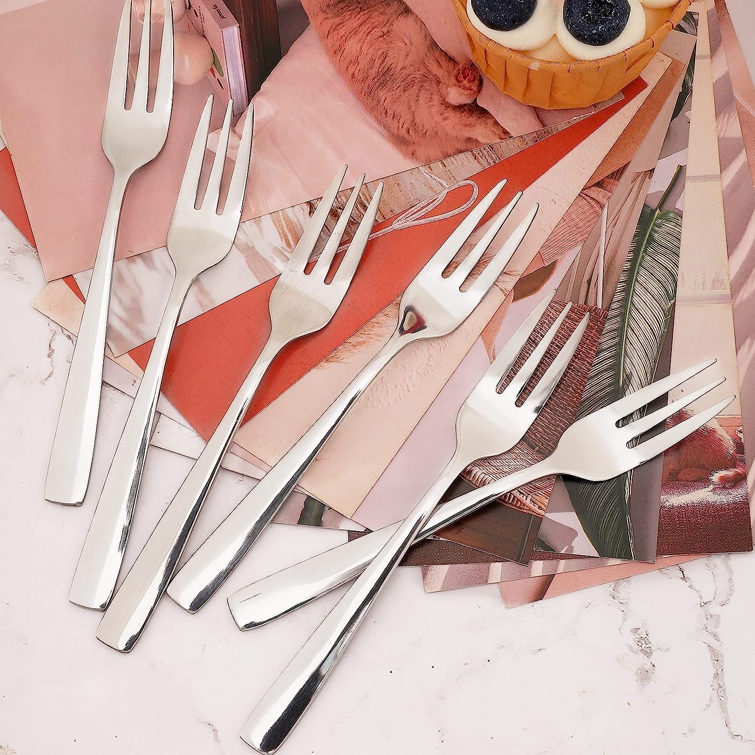 24-Piece Dessert Forks, 5.4 Inch Small, Stainless Steel — Amazon image 4