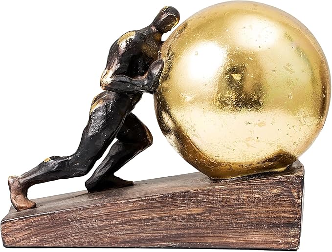 Estatua Decorativa Lukitas Sísifo Luchador Resina 8.5 pulgadas miniatura 8