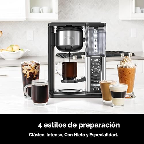 Miniatura 4 de Ninja CM401 Specialty 10-Cup Coffee Maker with 4 Brew Styles for Ground Coffee Built-in Water Reservoir Fold-Away Frother  Glass Carafe Black
