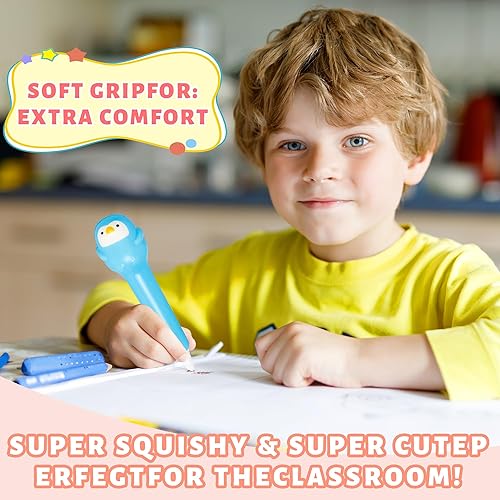 Miniatura 6 de Pipigaty Bolígrafos Kawaii Squishies 10 unidades, tinta de gel, bolígrafos divertidos para niños, estacionarios, ideales para aliviar el estrés,