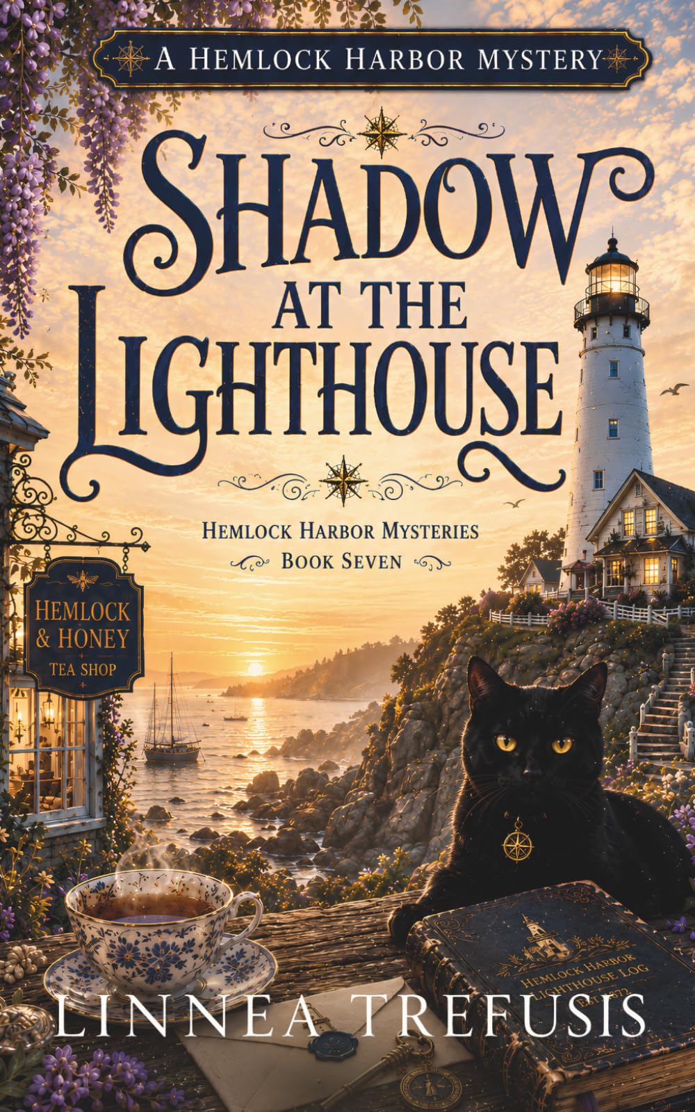 Mayflower Murder: Shadow at the Lighthouse: A Cozy Paranormal Mystery with a Talking Cat, a Haunted Lighthouse, and a Harbor Town Secret (A Hemlock Harbor Mystery)