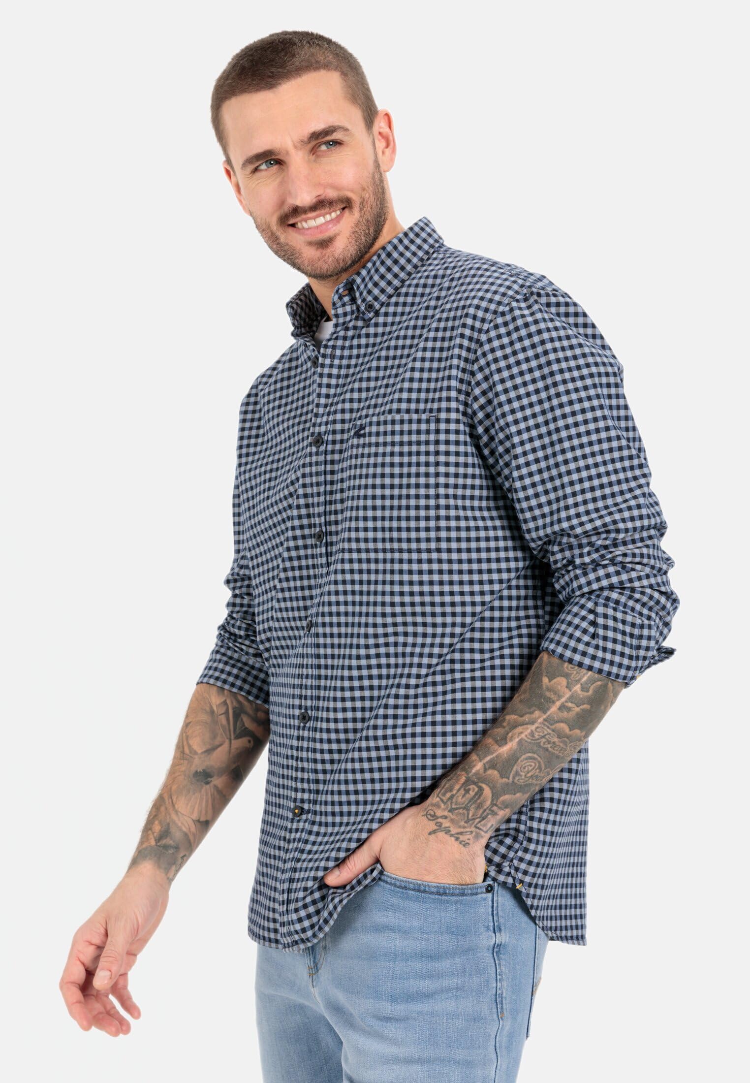 camel active Herren Freizeithemd