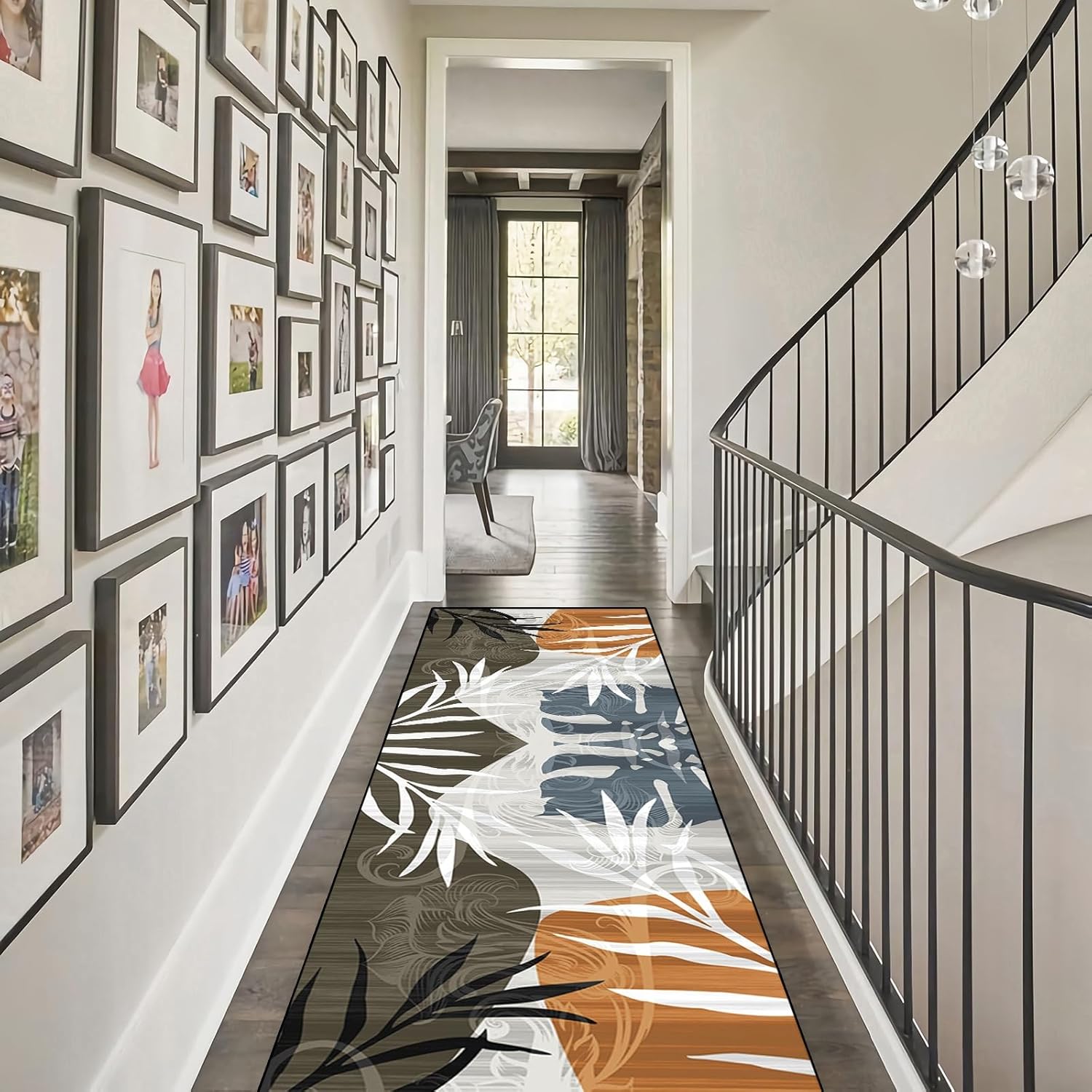 Runner Rug for Hallway 1'4"x2'7" Non Slip Area Rug Runner for Living Room Washable Vintage Doormat Runner Rugs Floor Carpet for Entryway Bedroom Doorway Indoor Office