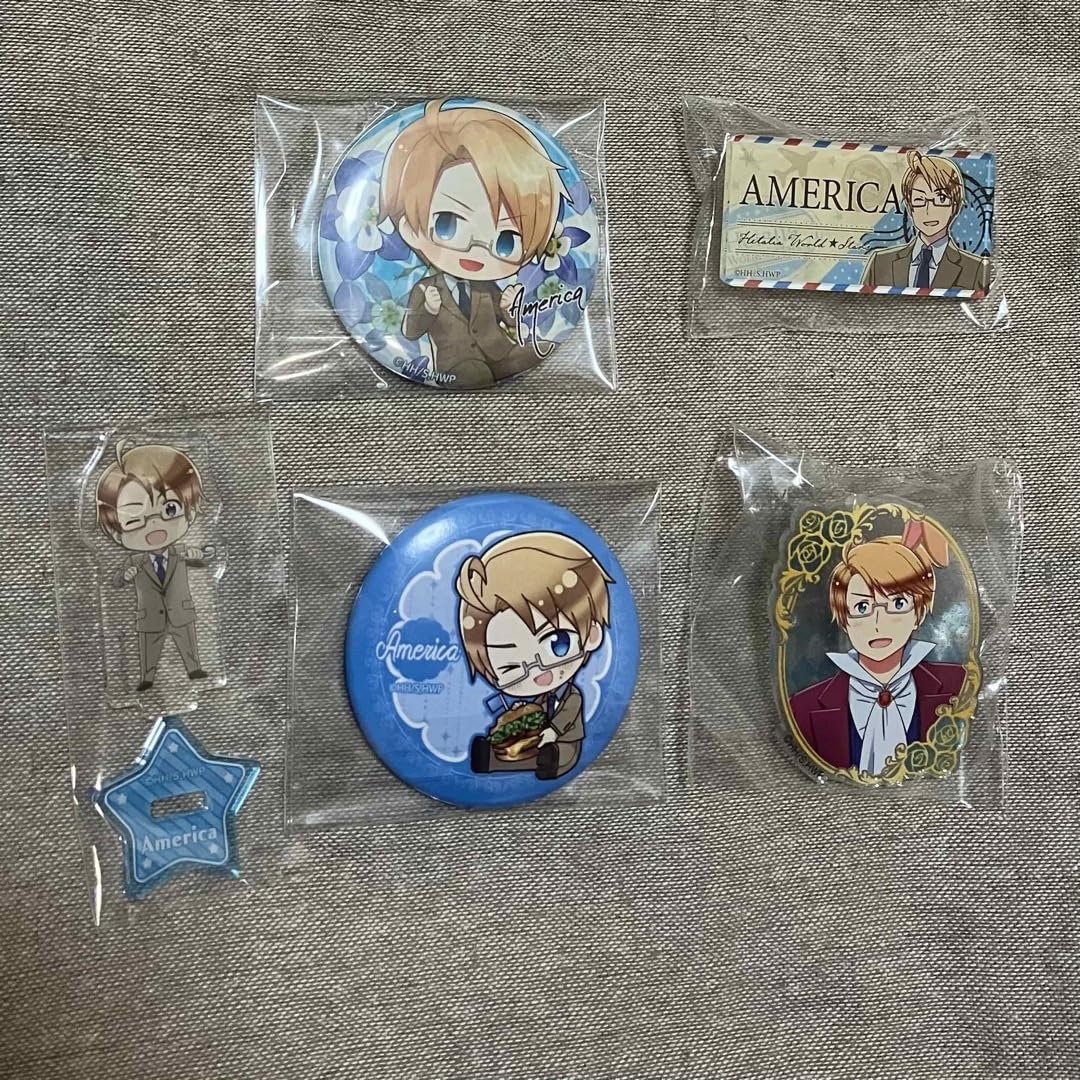 ヘタリアアメリカ缶バッジセット