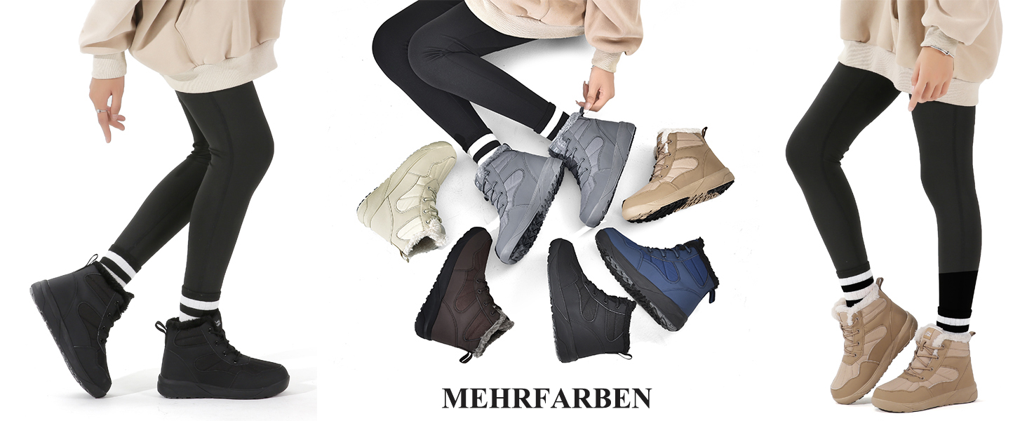 Bottines Fourrées Femme imperméables & Protection Hivernale