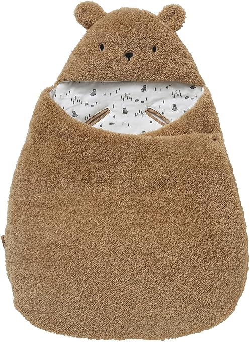 VERTBAUDET Nid d'Ange Bébé Évolutif Effet Peluche Teddy Beige